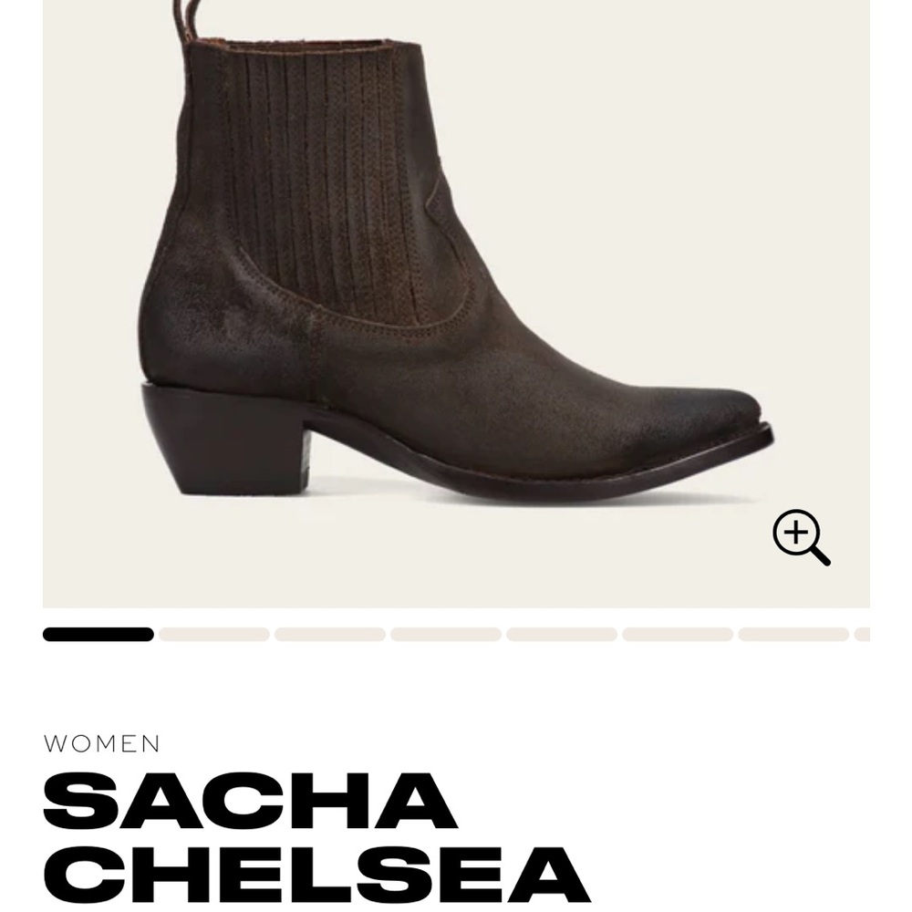 Frye Sacha Chelsea Dark Brown Ankle Boots